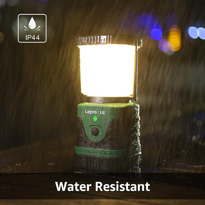 Lepro Bundle - 1000LM LED Camping Lantern Rechargeable, 4400mAh Power Bank & PR320019 Super Bright Head lamp with Motion Sensor, 230° Wide Beam & Adjustable