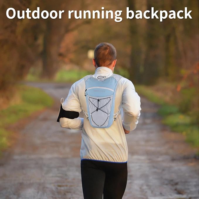 Carey STEN Lightweight Running Hydration Vest, Breathable Outdoor Backpack for Trail Running, Hiking, Cycling & Marathon, Suitable for Both Men and Women