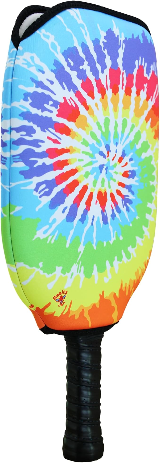 BeeJos Spirl Tie-Dye: Premium Slip-On Pickleball Paddle Cover-Fits Standard Size Paddles-Zipperless (Paddle not Included) Handmade in USA