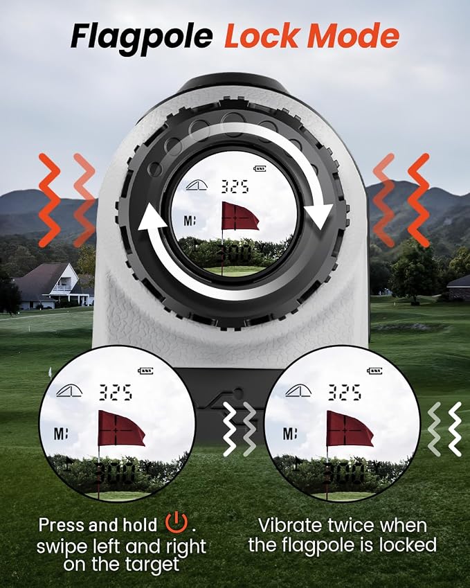 Bestsee Golf Rangefinder with Slope -1700 Yards Laser Range Finder Golf for Hunter, High-Precision Flag Pole Locking Vibration, 7X Magnification, USB-C Rechargeable Rangefinders Magnet Strip