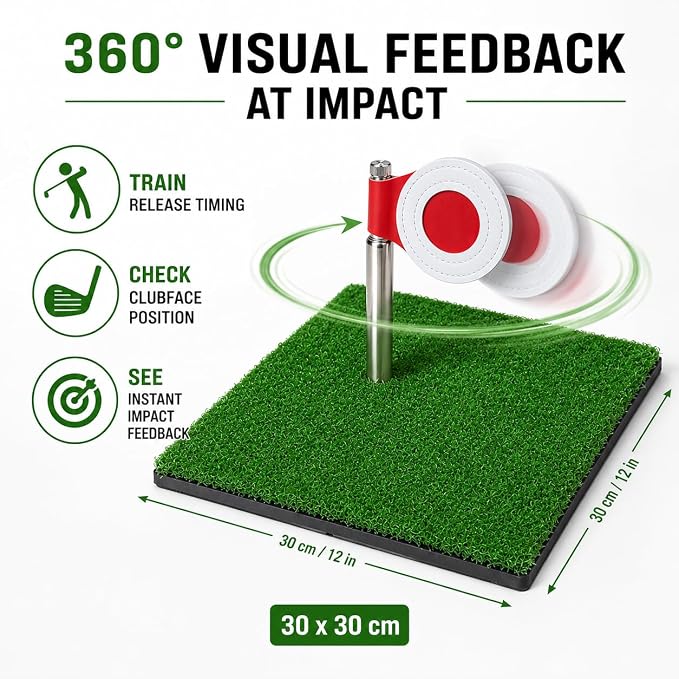 Golf Rope Swing Trainer with Rotating Target, Golf Swing Training Aid, Tempo & Rhythm Training, Speed, Strength Development, Warm-Up & Practice Equipment, Gifts for Golfer Men Dad Him Golfer
