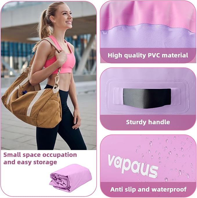 Vapaus Gymnastics Air Barrel Inflatable Tumbling Roller Mat Back Handspring Trainer Air Roller Tumbler Octagon Barrel Gymnastics Equipment for Tumble Track Cheerleading Yoga Training Durable AntiSlip Double Seal Without Pump
