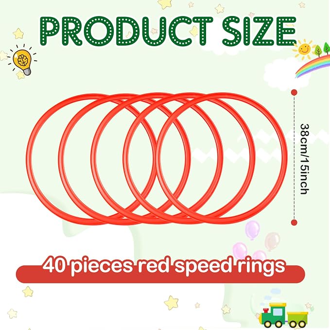 Deekin Agility Rings Speed and Agility Training Rings Exercise Speed Circle Jumping Hoops for Training Toss Equipment