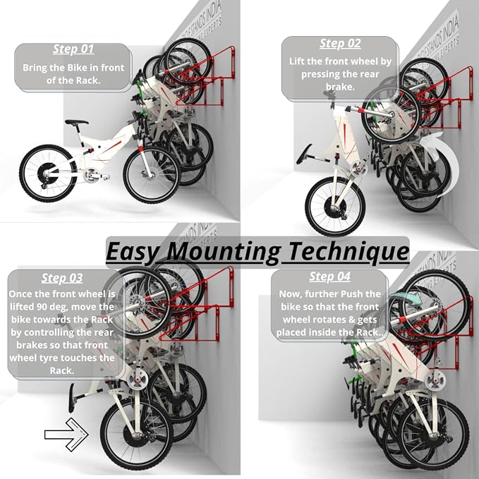 Bike Wall Mount Vertical Bike Hanger for Home Space Saving Rack Storage Mount for Garage or Home Bicycle Holder for Mountain Bikes Road Bikes Holds up to 77lbs Black,Pack of 2