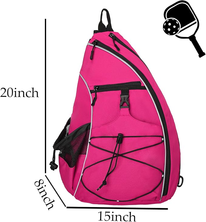 Goloni Pickleball Sling Bag for Men Women, Lightweight Pickleball Backpack with Fence Hook