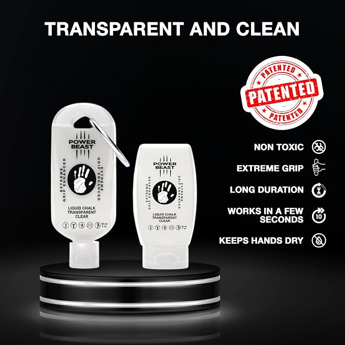 Clear Liquid Chalk, Non Sticky Grip Enhancer, Dry Hands, Transparent Liquid Chalk, Anti-Slip Solution, Dry Grip for Tennis, Golf, Pole Dancing, Gaming, and All Sports