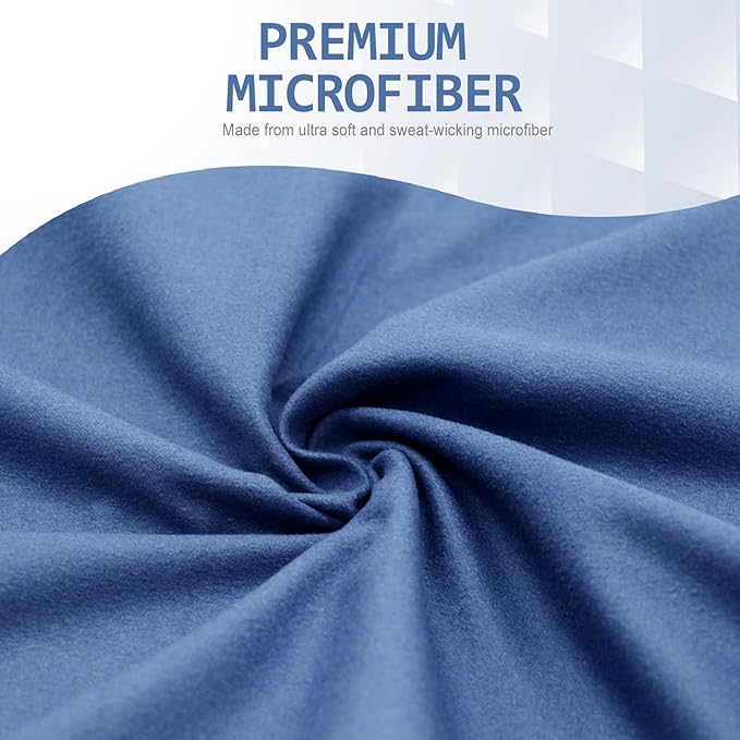Quick Dry Camping Towel Navy Blue & Grey (Bundle)