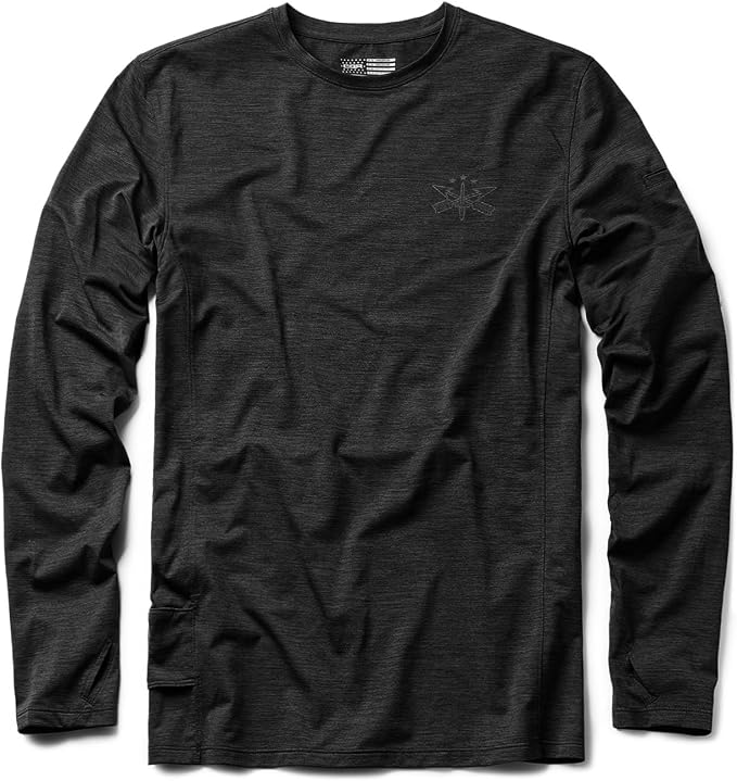CQR Men's UPF 50+ Sun Protection Long Sleeve Quick Dry Athletic Shirts, Stretch Running Workout Hiking T-Shirts