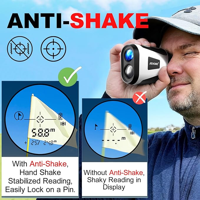 Golf Rangefinder with Slope & Magnet, 7 Modes(Triangulation) Upgraded Range Finders, 1200 Yards, 7X Magnification, Rechargeable Range Finder for Golfing Hunting Golf Accessories for Men Women