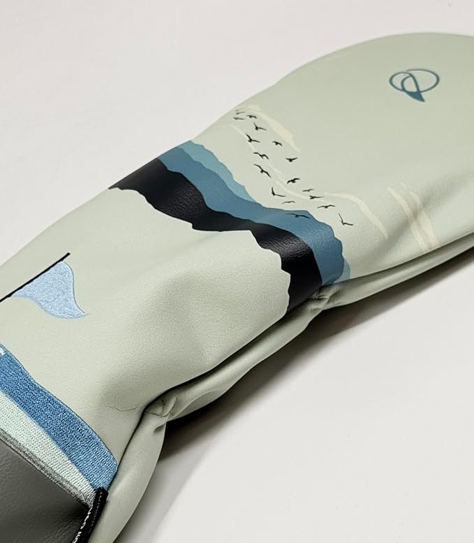 Golf Driver Headcover birdskie Premium Leather Head Cover. Digitally Printed and Embroidered Design. Head Cover for Your Driver by birdskie.