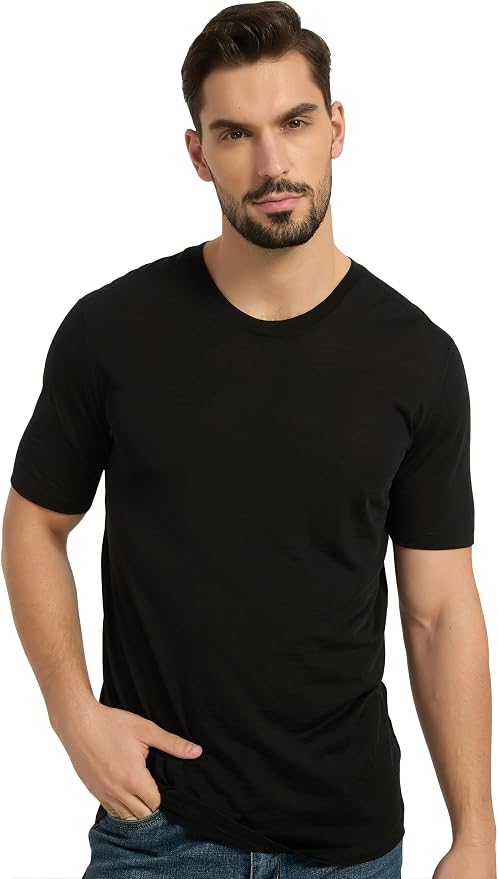Merino Wool & Tencel Blend T Shirt for Men, Redefined Softness, Lightweight Comfort