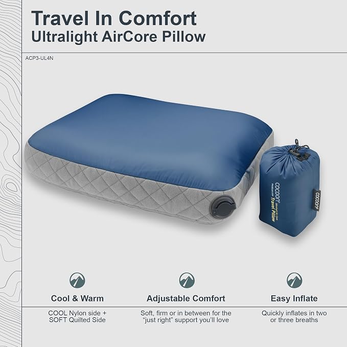 COCOON- Premium - Ultralight AirCore Pillow - Regular - Light Blue