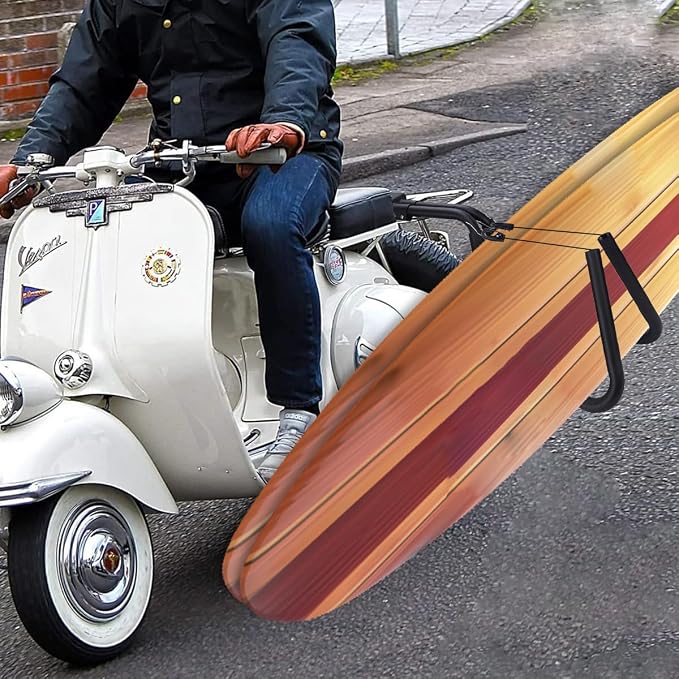 Adjustable Surfboard Rack,with 2 Racks for 2 Surfboards,Aluminum Alloy Surfboard Rack and Holder with Mounting HardwareEasy Install for Motorcycle,Bicycle