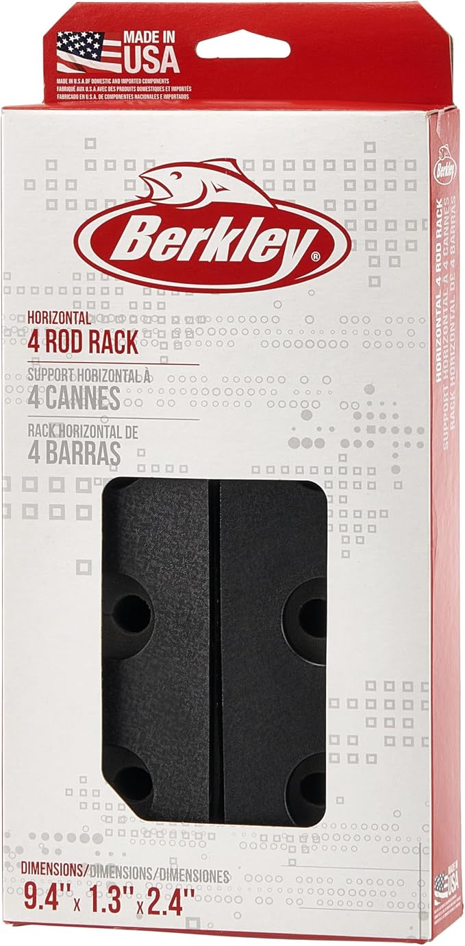 Berkley Horizontal 4 Fishing Rod Rack, Black