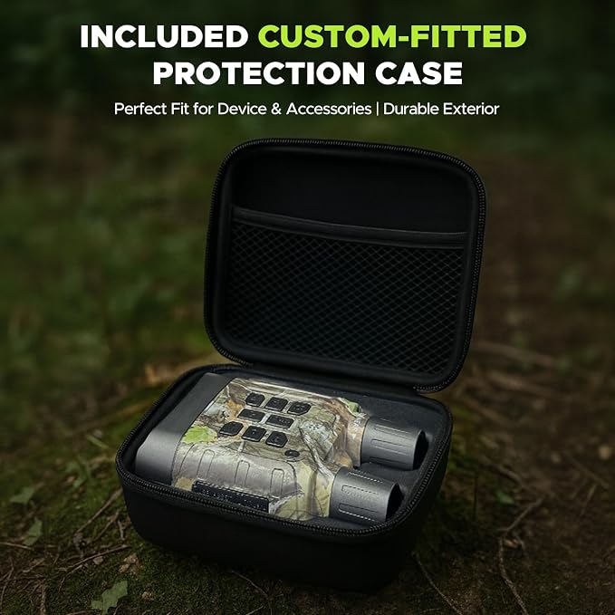 Night Vision Goggles 4K, 112 MP Full Color Night Vision Binoculars 18X Zoom, 5000mAh Battery, 1968ft Range, 64GB Card Included, Infrared Binoculars for Hunting Camping Security