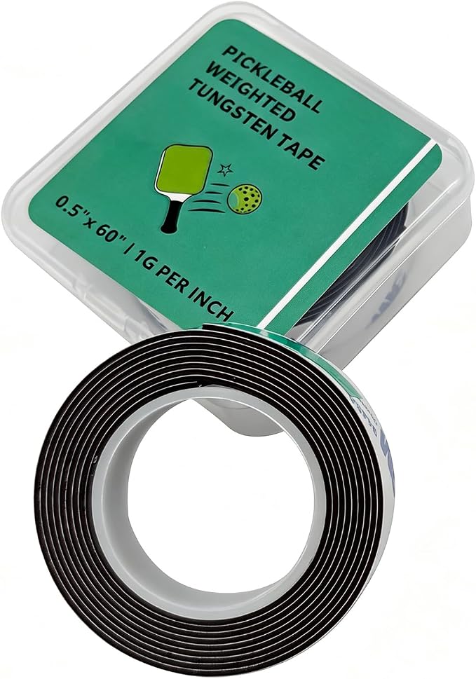 Tungsten Weight Tuning Tape, 60 Inch High Density Balance Strip, 0.5g/in & 1g/in Two Density Options, Non-Toxic Strong Adhesive Weight Strip for Pickleball Paddles, Golf Clubs & Tennis Rackets