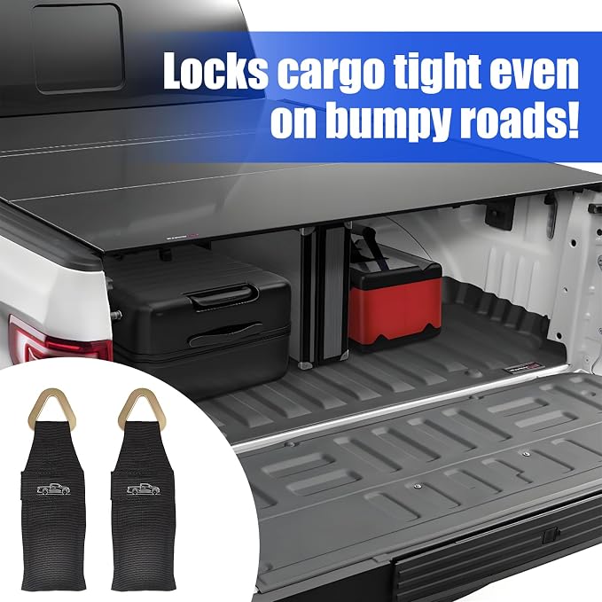 EZ Truck Bed Strap Anchor - Can Easily Secures Your Ratchet Straps - Heavy-Duty Tie Down Anchors for Most Truck Bed & Tailgate Tie Downs (4 Pack)