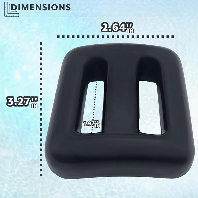 Poolzilla Vinyl Diving Weight for Scuba Diving, Durable Lead Weight with Slits for Placement Along Belt, Comes in 1.1LB(0.5KG) or 2.2LB(1KG) Sizes