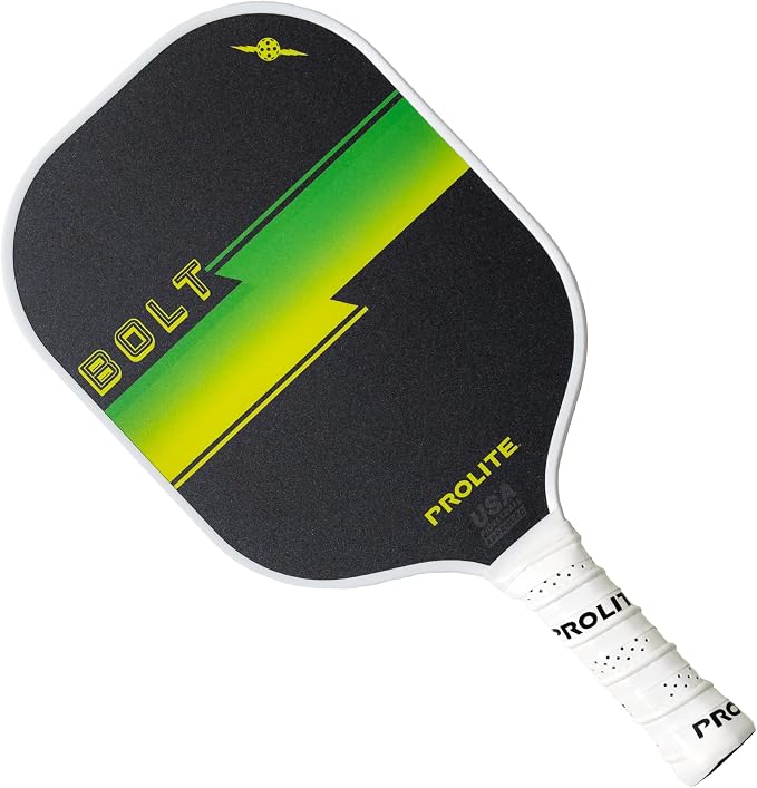 PROLITE Bolt Pickleball Paddle - Light Weight - Powerful - Carbon Fiber Facing for Superior Ball Placement - Polypropylene Honeycomb Core - Micro Matte Edge Guard - USAP Approved