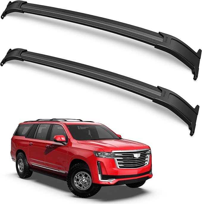 MOSTPLUS Roof Rack Cross Bar Rail Compatible for GMC Yukon/Chevy Tahoe/Escalade with Side Rails 2015 2016 2017 2018 2019 2020 Cargo Racks Rooftop Luggage Canoe Kayak Carrier Rack