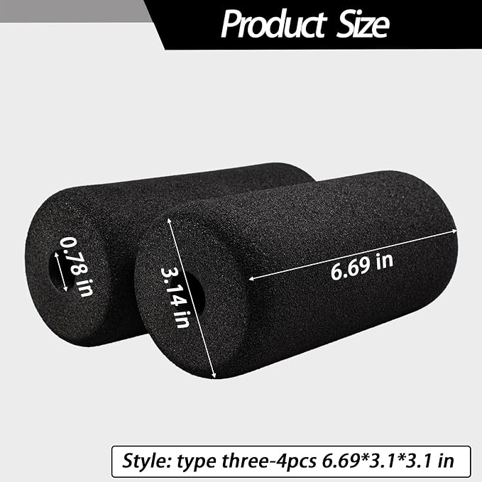Protective Pads Cushion for Exercise Equipment, Soft Foam Padding Sponge Rollers for Workout Machine-Sit ups, Barbell Bench