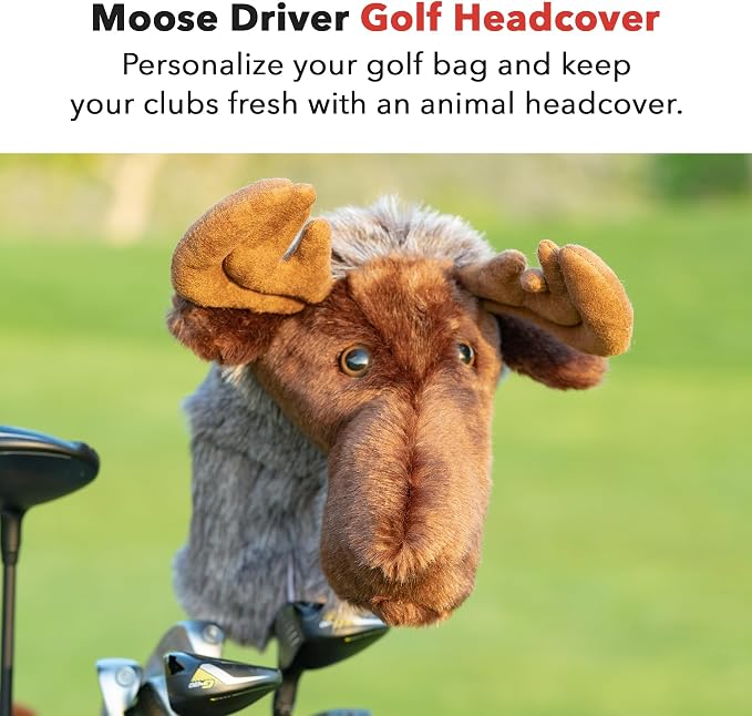 Daphne's Headcovers Moose Driver Headcover | Premium Driver Headcovers | Funny Golf Club Covers | Stylish Protection for Your Clubs | Men's Golf Gear | Driver Headcover for Men and Women