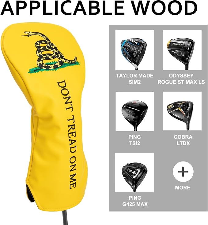 Fun Golf Club Head Covers 4 Models Available 1pc or 3pcs Driver Headcover, 3 5 Fairway Wood Head Cover, Rescue Hybrid Headcovers