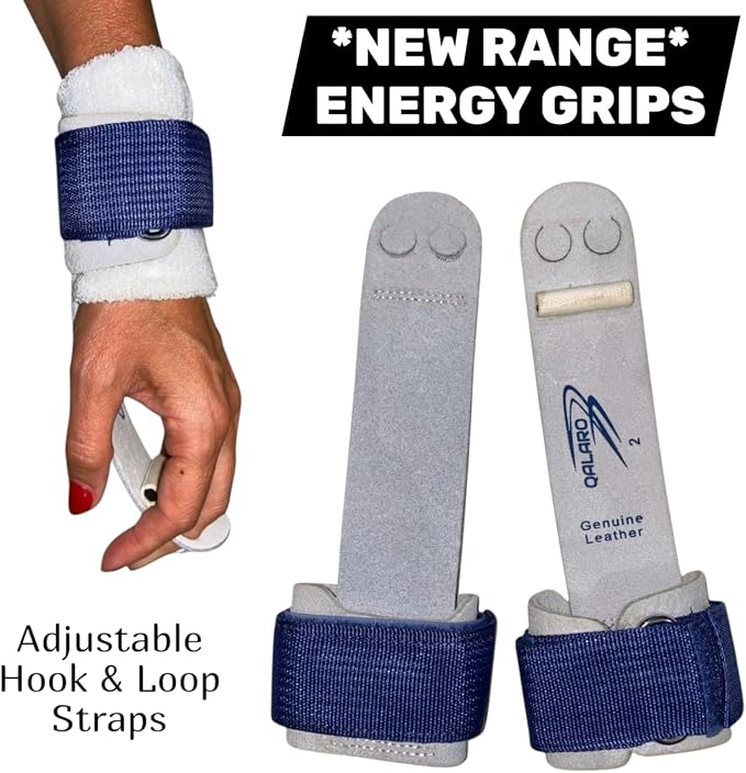 Hook & Loop Leather Grips for Girls Gymnastics | Dowel Grips, 4" Wristbands | Gymnastics Grips for Girls | Youth Bar Grips | Gymnastics Gloves