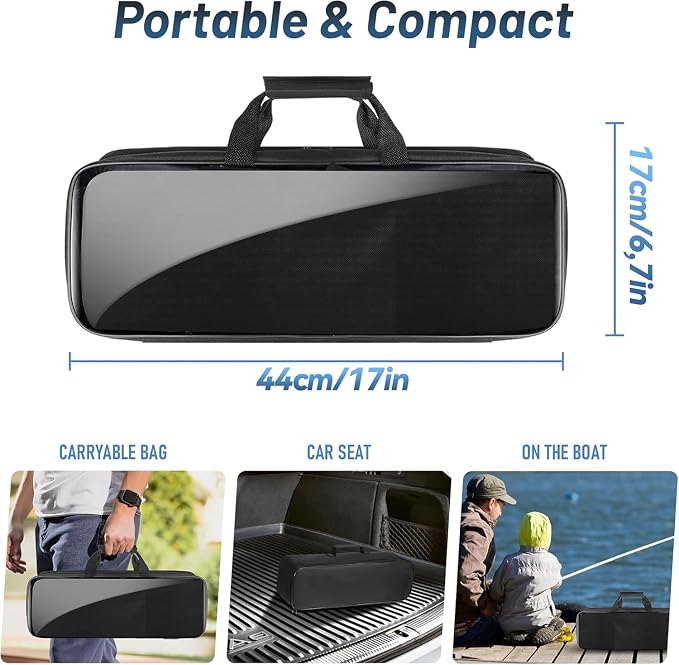 6.9FT 2PCS Telescopic Fishing Rod and Reel Combo, Collapsible Fishing Pole Set with Lip, Spinning Reel Line Lures Set with Carrier Bag, Saltwater Freshwater Fishing Gear for Adults
