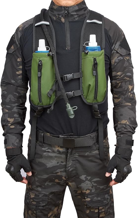 Insulated Hydration Pack Hiking Water Backpack Running Vest with 3L TPU Bladder Bag for Marathon Cycling Men