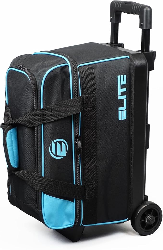 ELITE Basic Bowling Bag Double (2) Ball Roller with Rolling Wheels