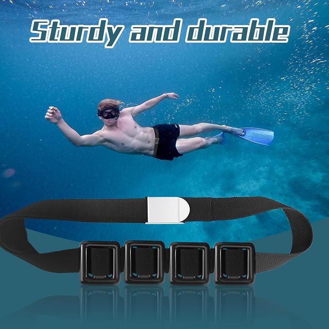 4 Pcs Scuba Weight Belt,Diving Weight Belt with Metal Block Buckle Coated Dive Weights Nylon Dive Belt Suitable for Free Diving