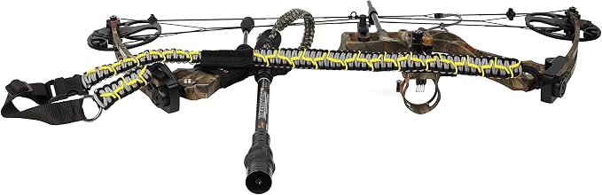 SUNYA Paracord Compound Bow Sling with V2 Upgraded Magnetic Connection System. Lightweight Hands Free Shoulder Carrying Sling for Bow Hunting, Field Archery and 3D