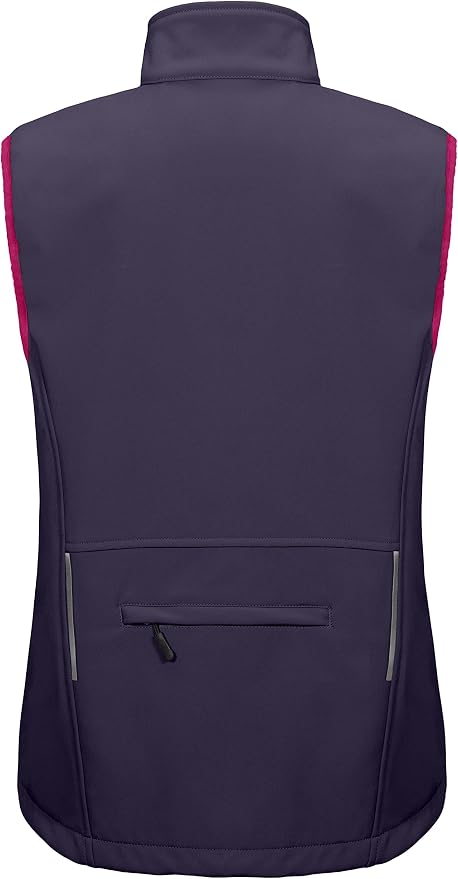 Little Donkey Andy Women's Fleece Lined Softshell Vest Lightweight Windproof Sleeveless Jacket for Hiking Outdoor Travel Golf