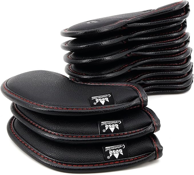 Craftsman Golf Embossed No. Black Cyan Golf Club Iron Headcovers Set for Ping Callaway Mizuno Taylomade Etc.