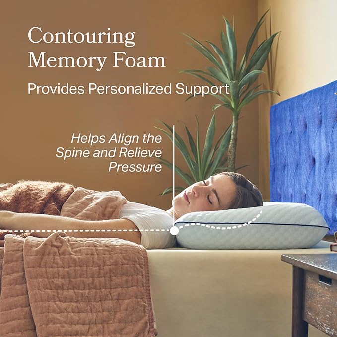 Weekender Cooling Gel Memory Foam Pillows for Sleeping – Queen Size, Set of 2, Ventilated Cooling Pillows for Side & Back Sleepers, Neck & Shoulder Support, Medium Firm, Washable Cover