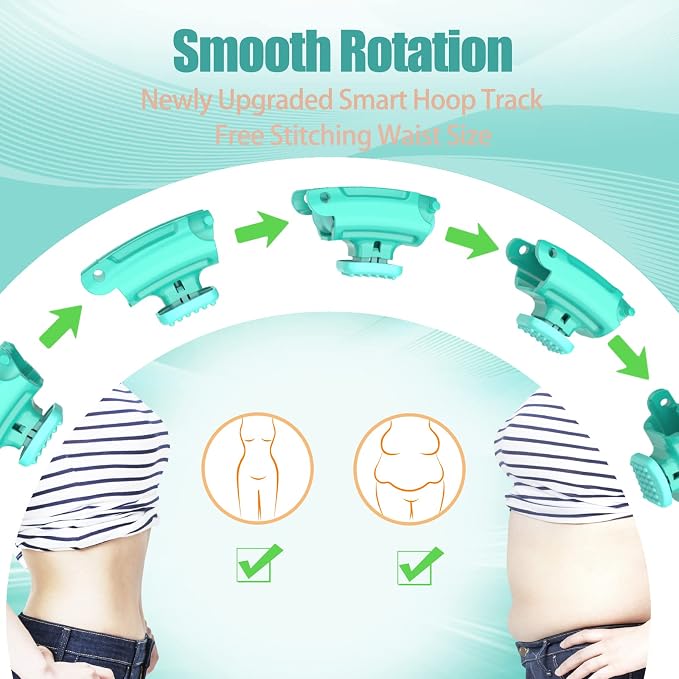OurStarry 34 Knots Weighted Workout Hoop Plus Size, Smart Waist Exercise Ring for Adults Weight Loss