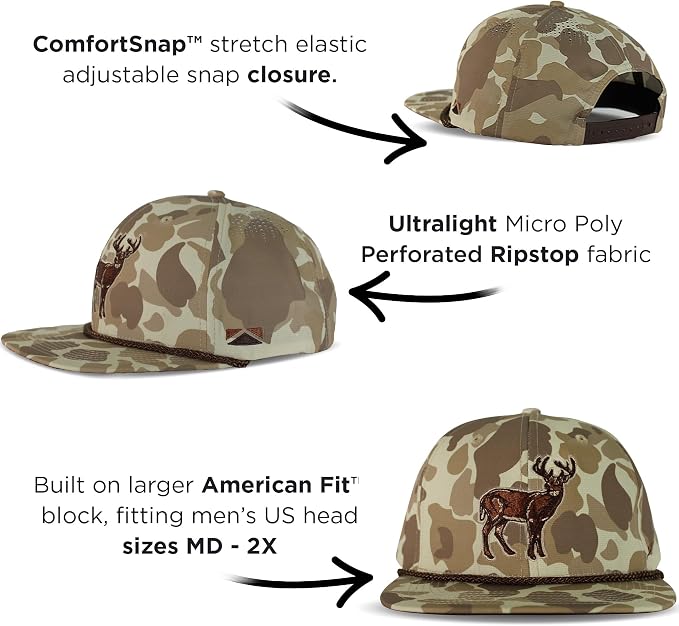 Paramount Outdoors Sporting Hat Collection for Men Hunting and Fishing Caps with ComfortSnap
