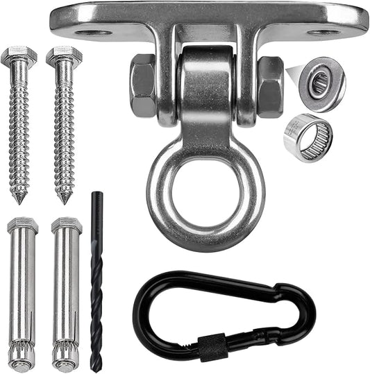 Heavy Duty Swing Hanger for 1000 LBS Capacity Hammock Hanger 180° Swing Stainless Steel Swing Hardware Accessories for Porch Playground Yoga Sand Bag