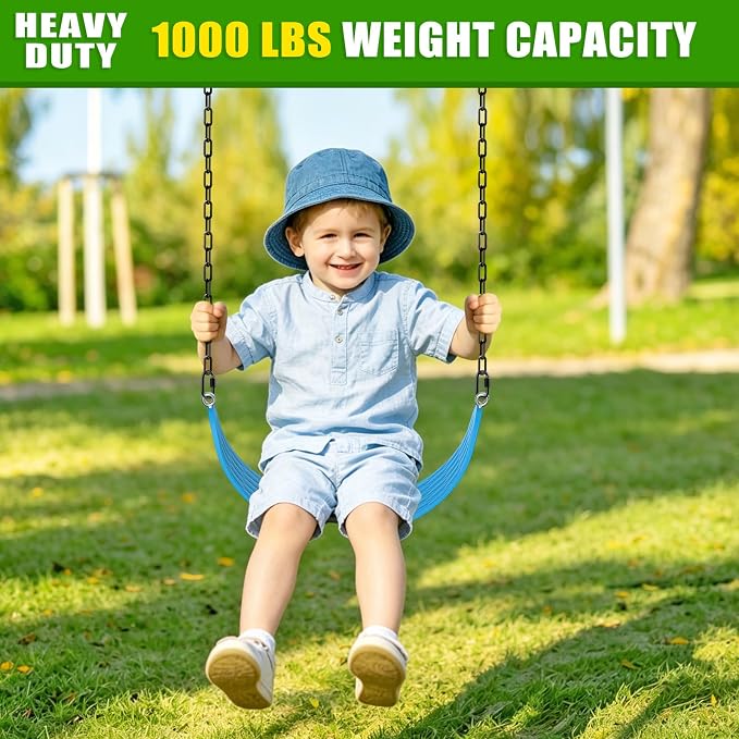 BeneLabel 2Pcs 60" (5ft) Heavy Duty Hanging Chain with Hooks 1000 LBs Capacity Swing Chain Porch Swing Chains Black Coated Chains for Hammock, Swingset, Hanging Chair, Swings Chair, Heavy Bags