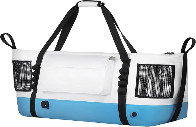 MORXPLOR Insulated Fish Cooler Kill Bag with Flat Bottom-25x17.5 40x16 60x20Inches Waterproof Fishing tackle Kill Cooler Bag