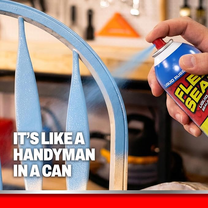 Flex Seal, 14 oz, 2-Pack, Blue, Stop Leaks Instantly, Waterproof Rubber Spray On Sealant Coating, Perfect for Gutters, Wood, RV, Campers, Roof Repair, Skylights, Windows, and More