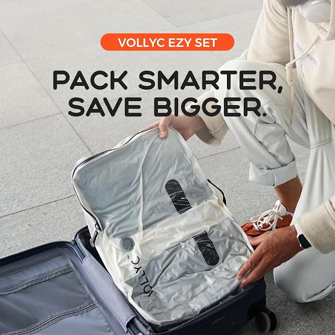 Travel Vacuum Bags with Pump, 25L Large Capacity Vacuum Bags for Travel, IPX7 Waterproof, Travel Essentials Compression Bags for Luggage Backpack Suitcase Home Storage