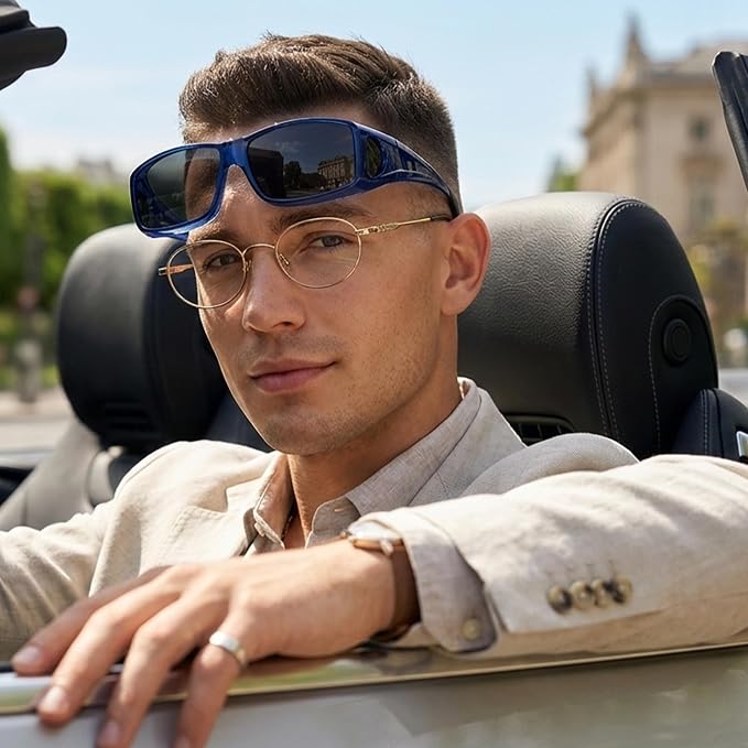 LVIOE Over Glasses Sunglasses Wrap Around Polarized Sunglasses for Men Women Fit Over Prescription Glasses with UV Protection