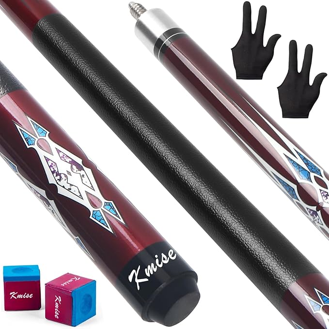 Kmise Pool Stick Set of - 58" Pool Cue Stick, Canadian Maple Professional Billiards Pool Cue, Pool Sticks for Adults, 18~21oz Multiple Colors