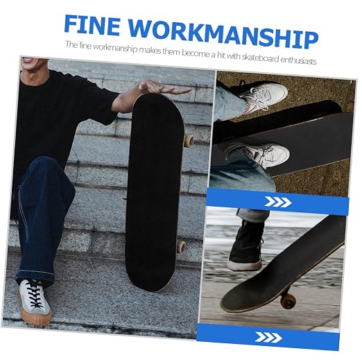 Alasum 5pcs Slip Sandpaper Skateboard Grip Tape Sheets Rubberized Grip Tape for Longboard Skateboard