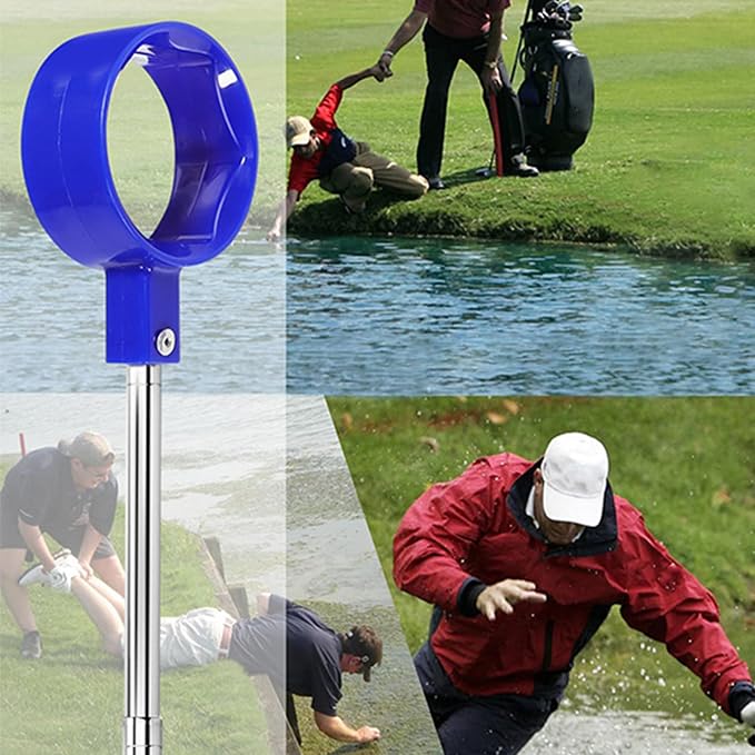 Golf Ball Retriever Telescopic | Heavy Duty Grabber,Portable Stainless Steel Ball Retriever | for Golfers Water Outdoor Mud Tree Bushes