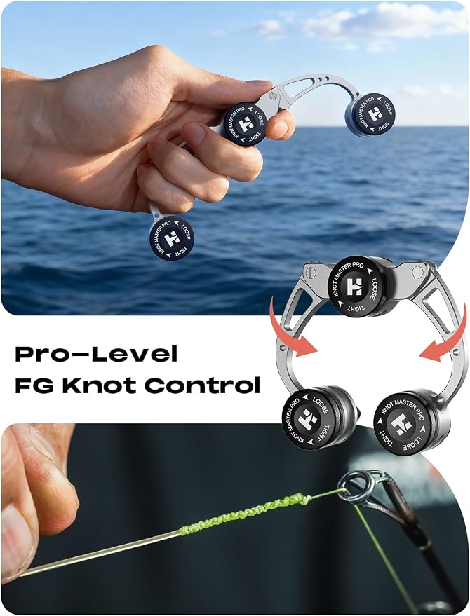 HOOK-EZE FG Knot Tying Tool and PR Knot Tying Tool Combo, Fishing Knot Tying Toool for Braid to Leader, Offshore Saltwater and Freshwater Gear