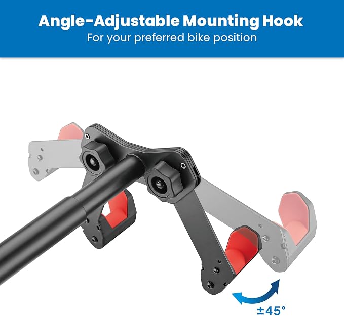 Mount-It! Bike Wall Mount Hook, Horizontal Indoor Bike Rack for Home Garage Shed, Space Saving Wall Mounted Hanger for Single Bicycle, Universal Fit for Most Bikes, Extendable to Fit 30.3" Handlebars