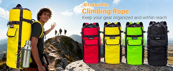 Climbing Rope Bag,Large Capacity Arborist Rope Storage Bag,Waterproof Oxford Tree Rock Climbing Rope Backpack,Outdoor Climbing Gear Storage Bag with Hand Straps